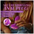 Oh My Gem - plug anal vibratório com pedra - silicone roxo