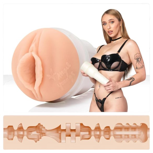 Fleshlight Angel Youngs - masturbador vagina realista - cor natural