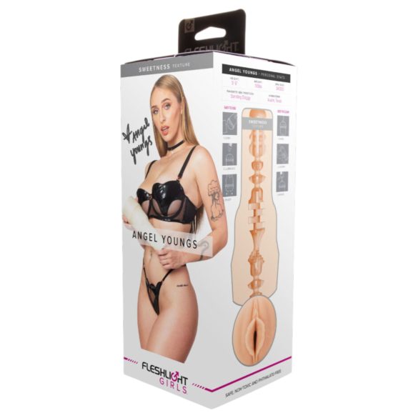 Fleshlight Angel Youngs - masturbador vagina realista - cor natural