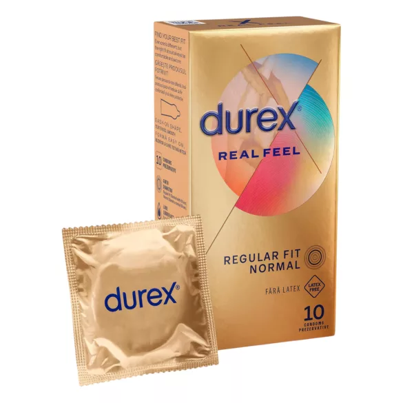 Durex Real Feel - preservativo sem látex - 10 unidades