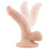 Dr. Skin 4 - dildo realístico com ventosa e escroto - cor natural 12cm