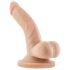 Dr. Skin 4 - dildo realístico com ventosa e escroto - cor natural 12cm