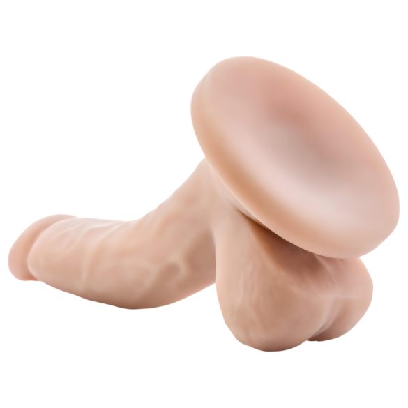 Dr. Skin 4 - dildo realístico com ventosa e escroto - cor natural 12cm