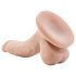 Dr. Skin 4 - dildo realístico com ventosa e escroto - cor natural 12cm
