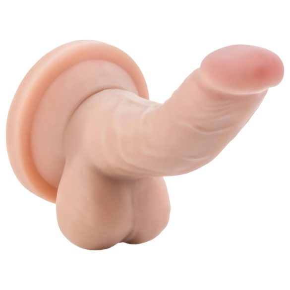 Dr. Skin 4 - dildo realístico com ventosa e escroto - cor natural 12cm
