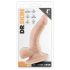 Dr. Skin 4 - dildo realístico com ventosa e escroto - cor natural 12cm