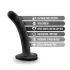 Temptasia Twist Small - dildo torcido com ventosa (preto)