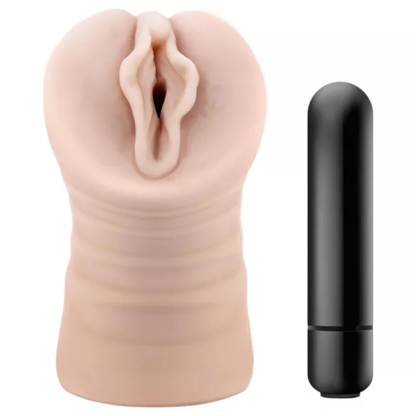 M for Men Ashley - masturbador masculino vibratório - cor natural