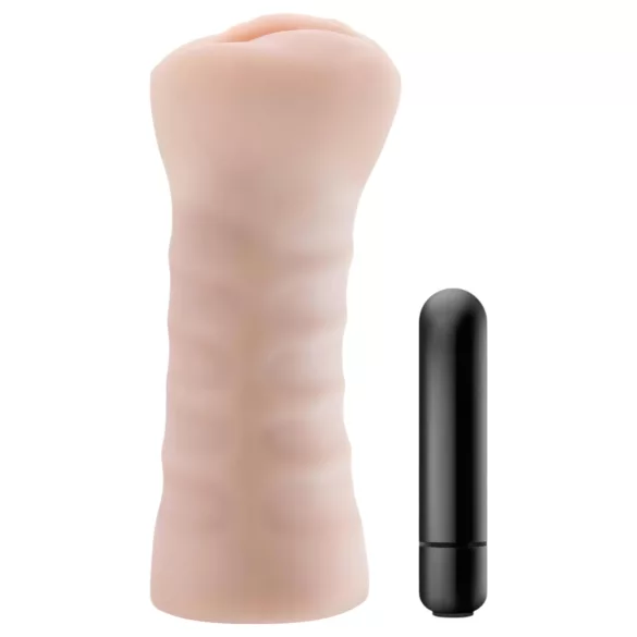 M for Men Ashley - masturbador masculino vibratório - cor natural