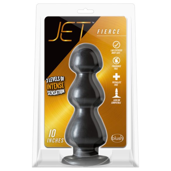 Blush Jet - dildo ventosa pérolas - preto