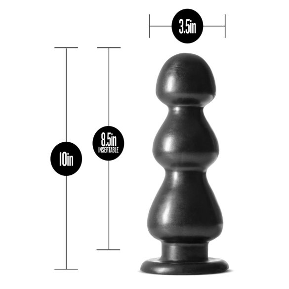 Blush Jet - dildo ventosa pérolas - preto