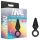 Anal Adventures Platinum - plug anal pequeno - silicone preto