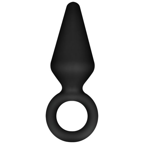 Anal Adventures Platinum - plug anal pequeno - silicone preto