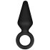Anal Adventures Platinum - plug anal pequeno - silicone preto