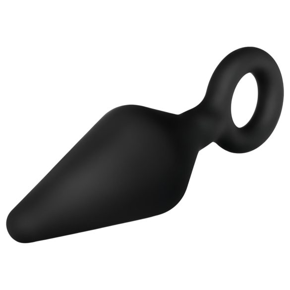 Anal Adventures Platinum - plug anal pequeno - silicone preto