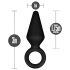 Anal Adventures Platinum - plug anal pequeno - silicone preto