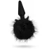 Anal Adventures Platinum - plug anal com cauda de coelho - preto