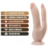 Dr. Skin 8 - dildo duplo com ventosa - cor natural
