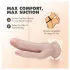 Dr. Skin 8 - dildo duplo com ventosa - cor natural