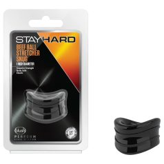   Stay Hard Beef - anel peniano elástico para escroto - silicone preto