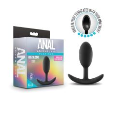 Anal Adventures Platinum - plug anal médio - silicone preto