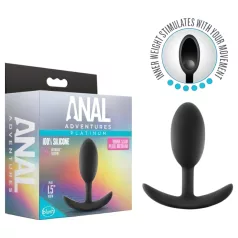 Anal Adventures Platinum - plug anal médio - silicone preto