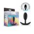 Anal Adventures Platinum - plug anal médio - silicone preto