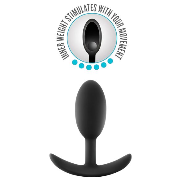 Anal Adventures Platinum - plug anal médio - silicone preto