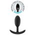 Anal Adventures Platinum - plug anal médio - silicone preto