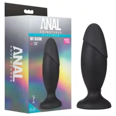   Anal Adventures Platinum Rocket - plug anal grande - silicone preto