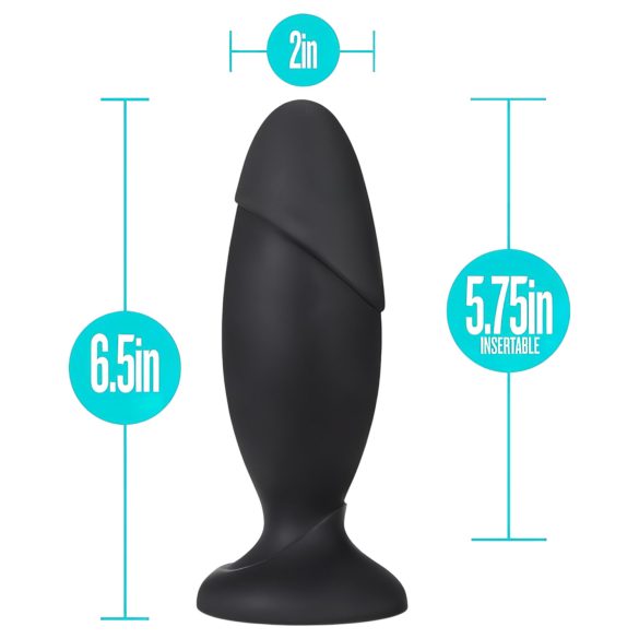 Anal Adventures Platinum Rocket - plug anal grande - silicone preto
