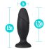 Anal Adventures Platinum Rocket - plug anal grande - silicone preto