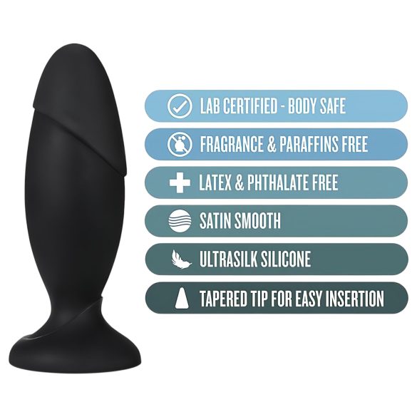 Anal Adventures Platinum Rocket - plug anal grande - silicone preto