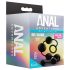 Anal Adventures - plug anal texturizado com pérolas - silicone preto