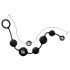Anal Adventures - plug anal texturizado com pérolas - silicone preto