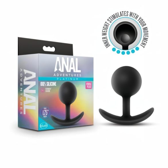 Anal Adventures Platinum - plug anal (preto)