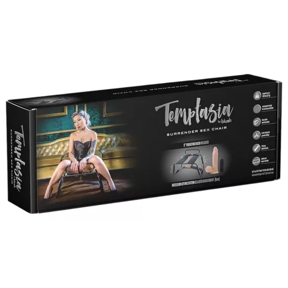 Temptasia - cadeira sexual com vibrador - preto/natural