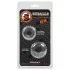OXBALLS - anel peniano texturizado - kit com 2 - silicone transparente