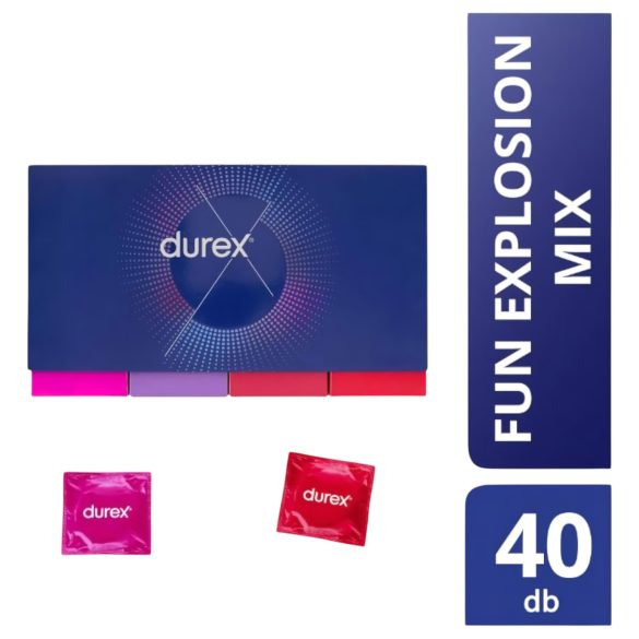 Durex Fun Explosion - preservativos sortidos - caixa com 40 unidades