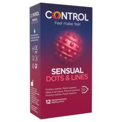   Control - preservativo texturizado com pontos e estrias - 12 unidades