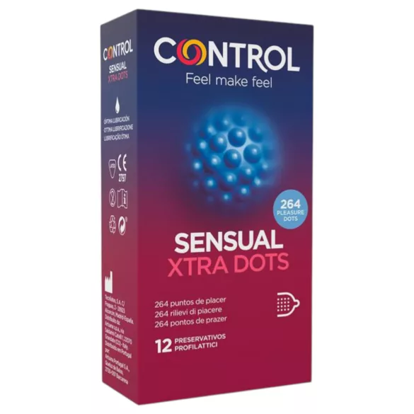 Control - preservativo extra pontuado - 12 unidades