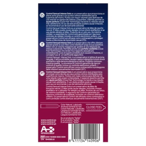 Control - preservativo texturizado com pontas - 12 unidades