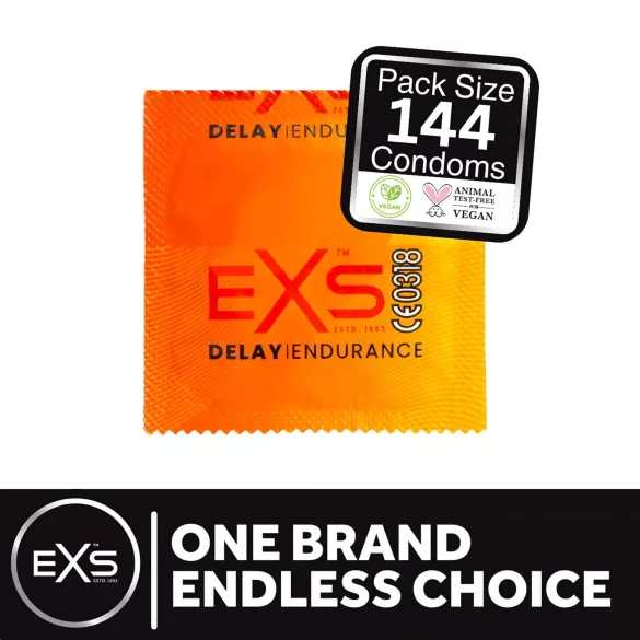EXS - preservativo retardante - látex - caixa com 144 unidades