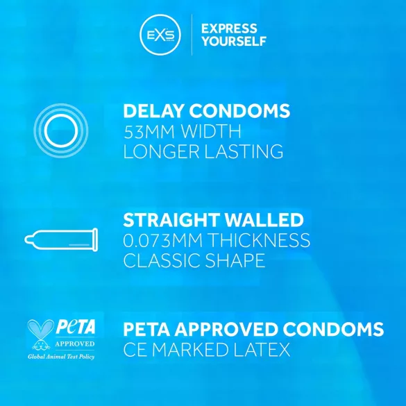 EXS - preservativo retardante - látex - caixa com 144 unidades