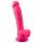 Silexd - vibrador com ventosa e testículos - controle remoto - rosa