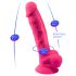 Silexd - vibrador com ventosa e testículos - controle remoto - rosa