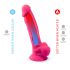 Silexd - vibrador com ventosa e testículos - controle remoto - rosa