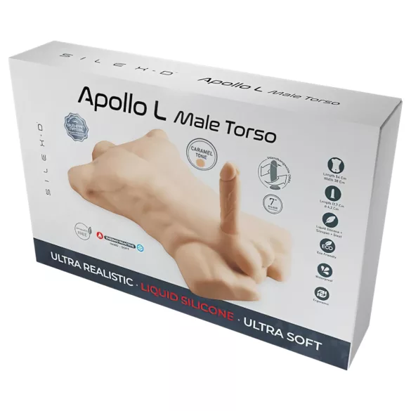 Silexd Apollo - masturbador masculino torso - cor pele escura