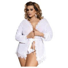   Subblime Queen Plus - conjunto de robe rendado - branco (XL-2XL)