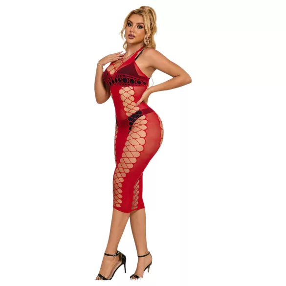 Subblime 952327 - vestido em rede com alças cruzadas (vermelho) - S-L